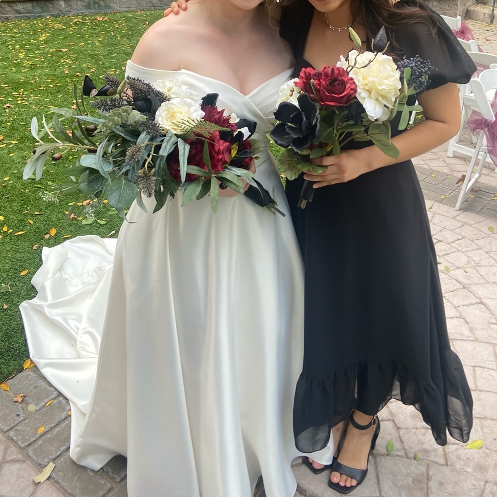 Azazie black bridesmaid dress